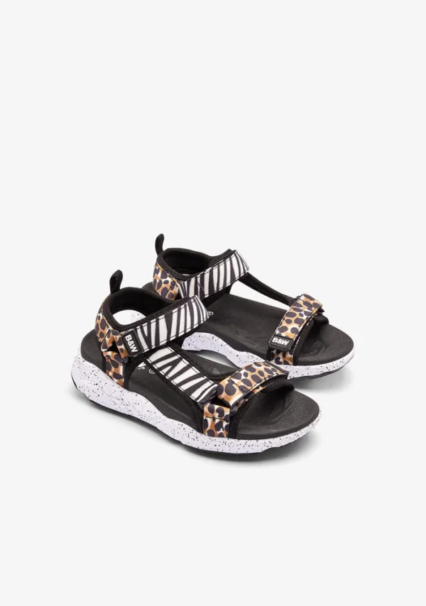 b w junior zapatos sandalias tiras animal print strips sandals 1159278388 700x
