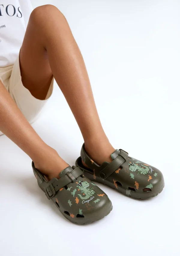 conguitos zapatos sandalias zueco green dinosaur clog 1159277997 700x