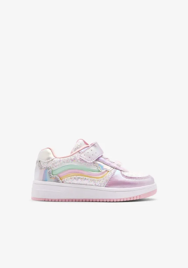 conguitos zapatos sneakers pink rainbow sneakers with lights 72422530187645 700x